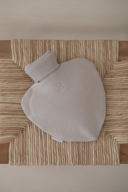 Taupe Heart Hot Water Bottle