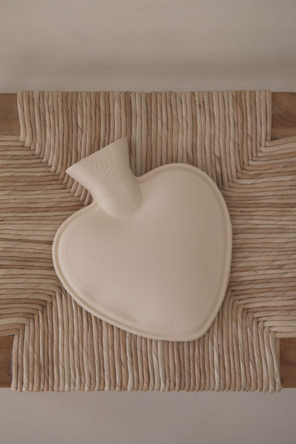 Taupe Heart Hot Water Bottle